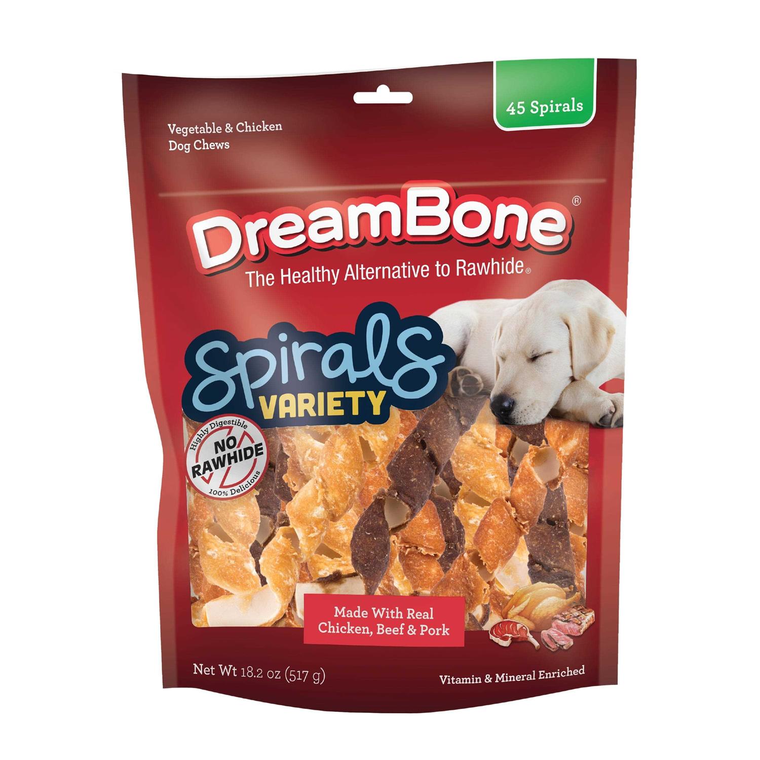 DreamBone Dog Chews Spirals Variety - Healthber