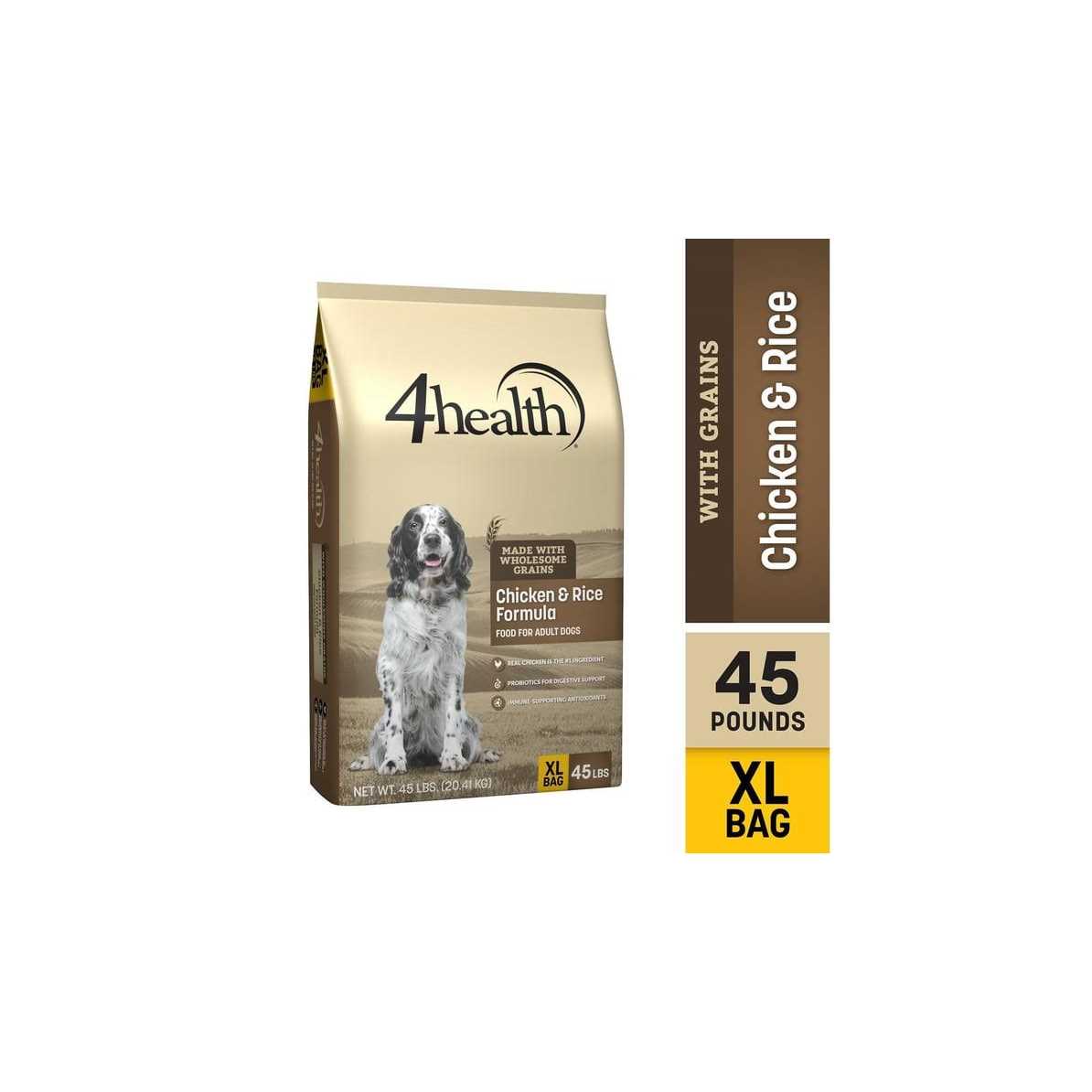 4health with Wholesome Grains Adult Chicken and Rice Formula Dry Dog Food - Healthber