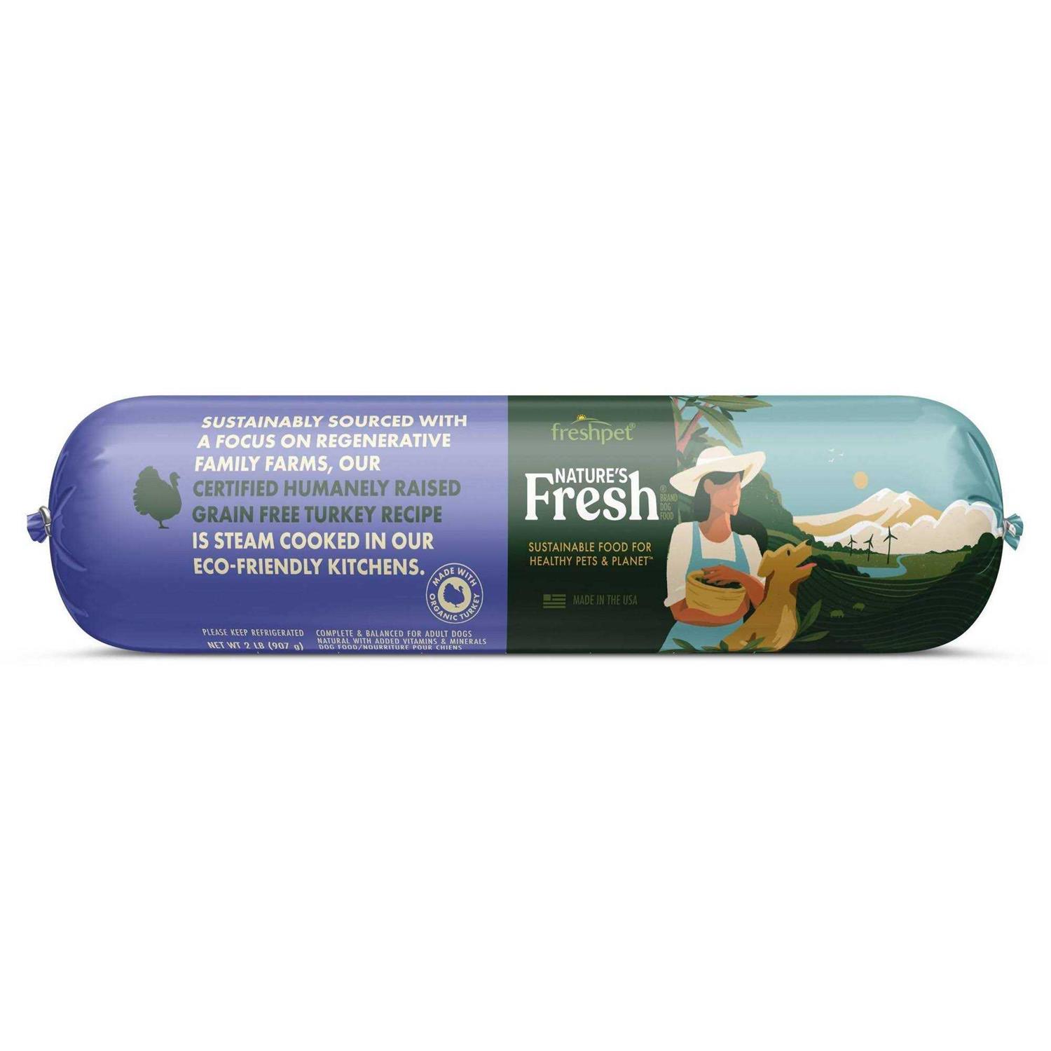 Freshpet Nature’s Fresh Adult Grain Free Turkey Recipe Dog Food - Healthber