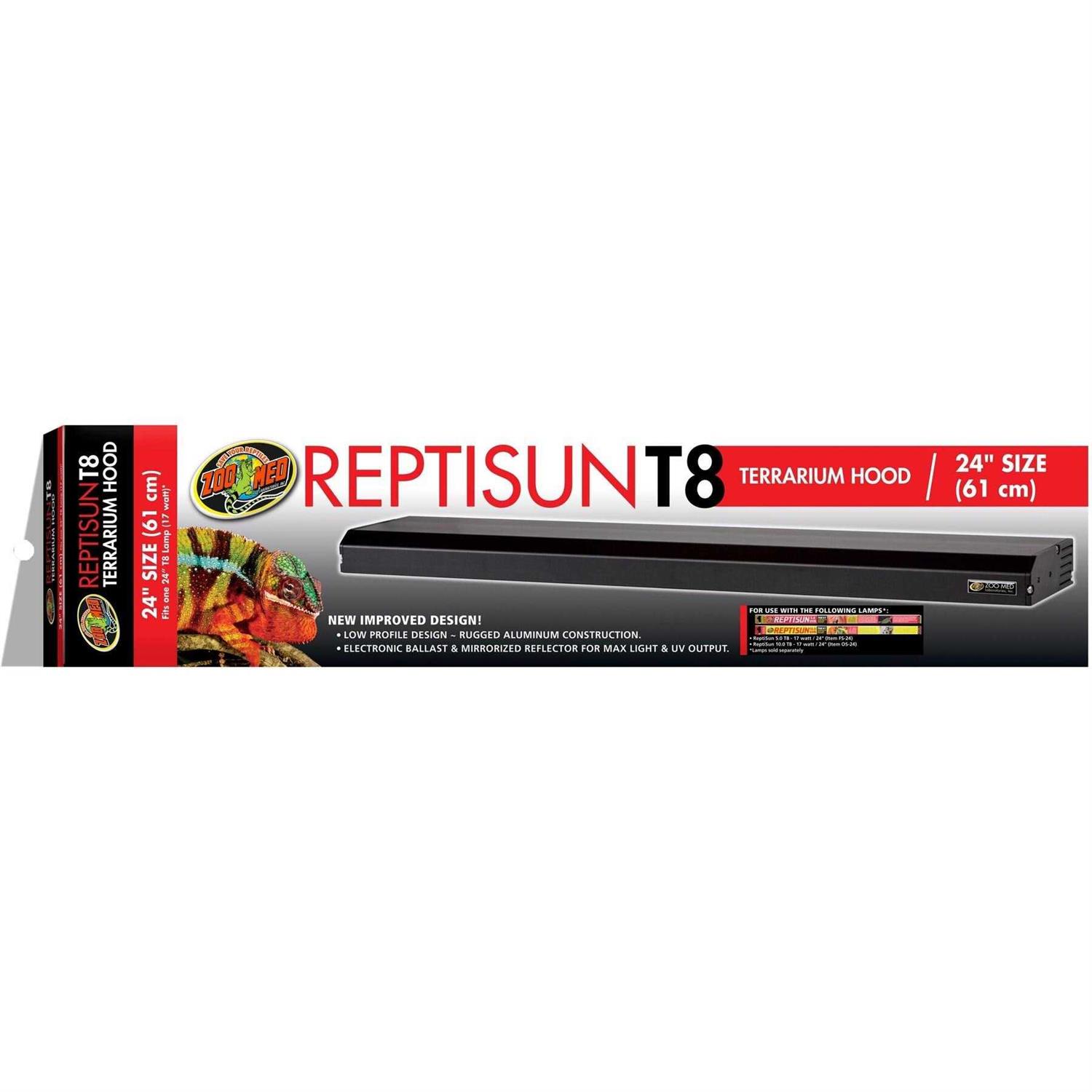 Zoo Med Reptisun T8 Terrarium Hood - Healthber