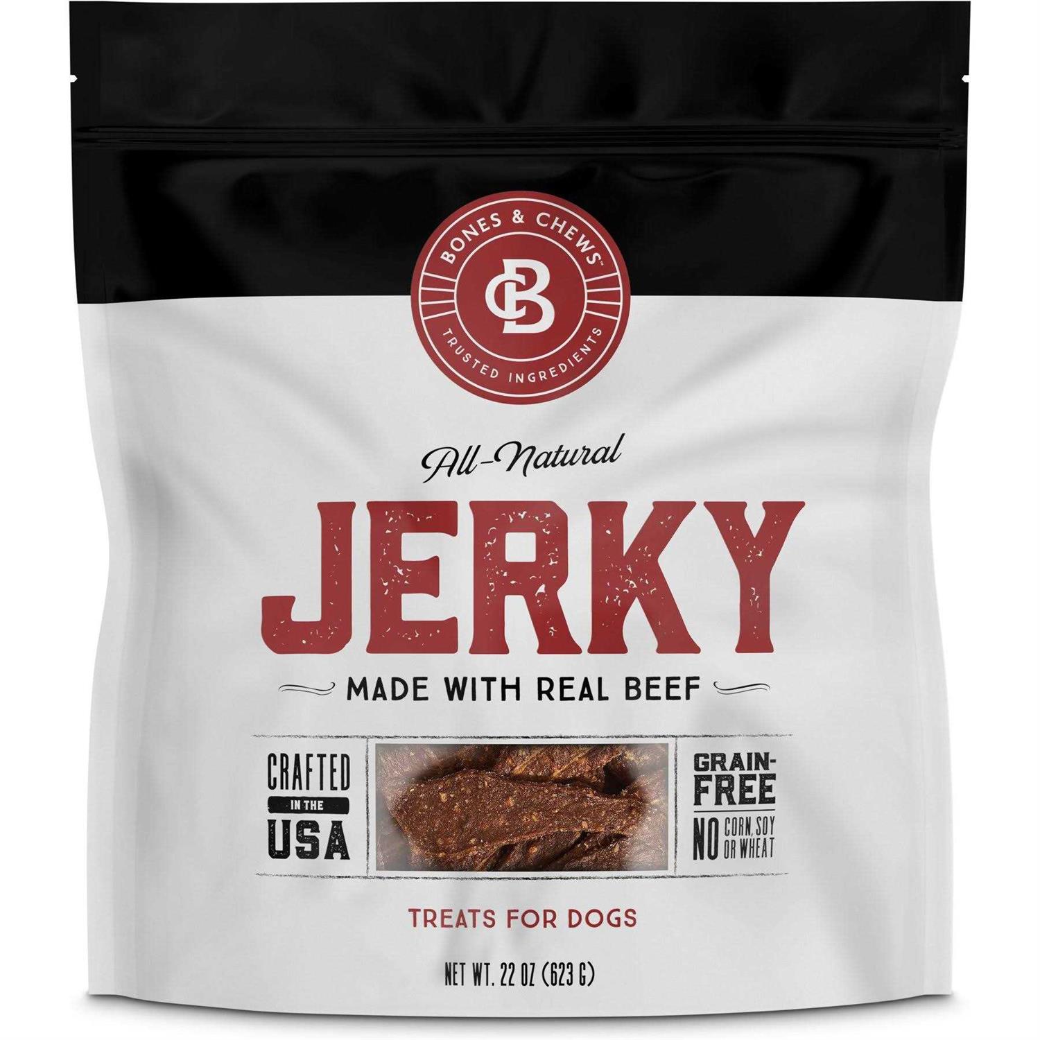 Bones & Chews All Natural Grain-Free Jerky Made with Real Beef Dog Treats - Healthber