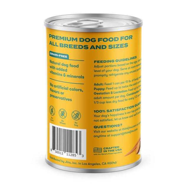 Jinx Grain-Free Sweet Potato Chopped Recipe Wet Dog Food - Healthber