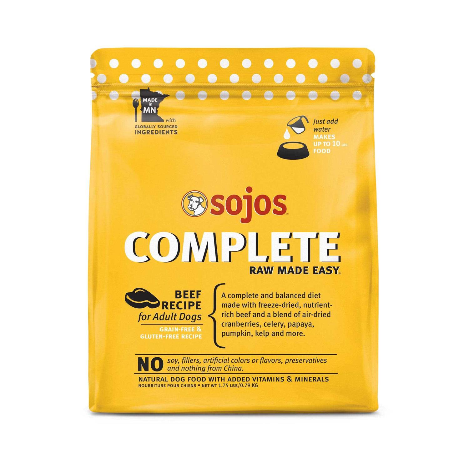 Sojos Complete Beef Recipe Dog Food - Healthber