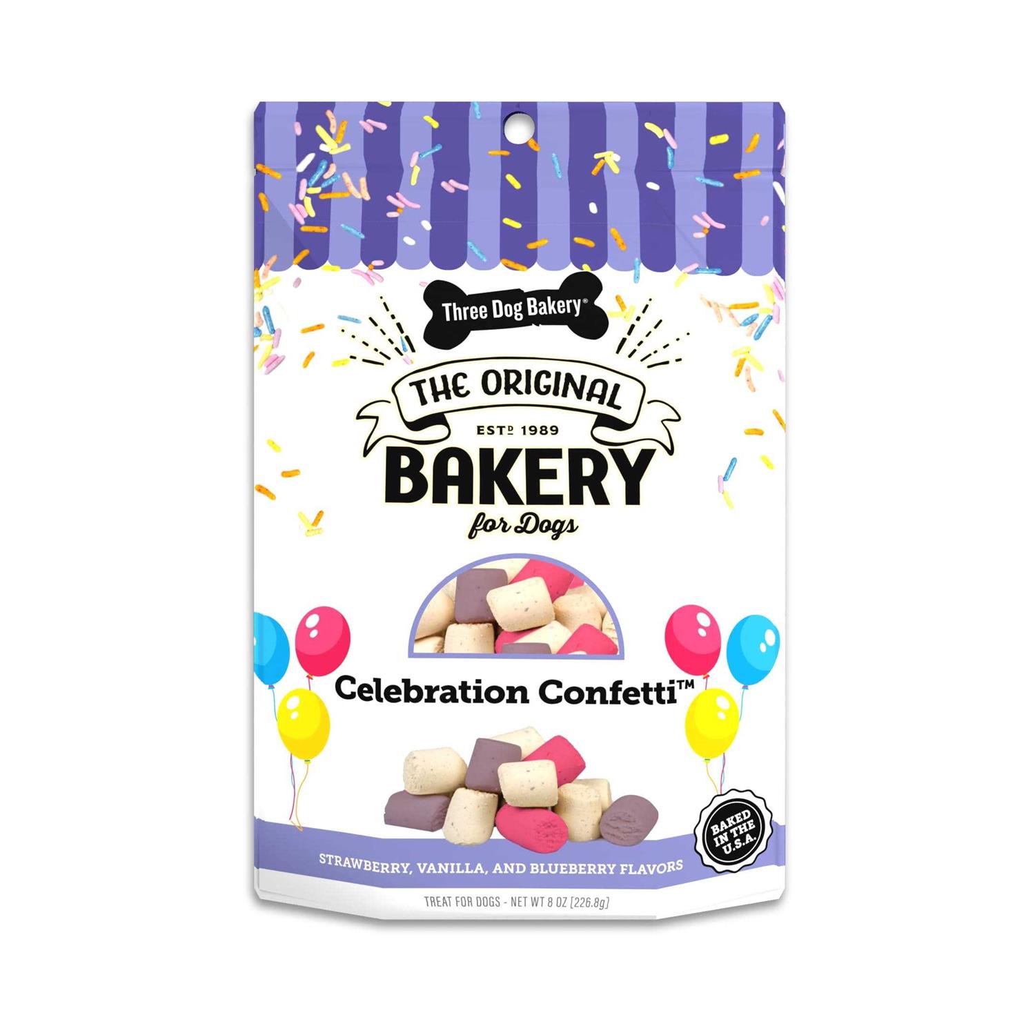 Three Dog Bakery Celebration Confetti Bites Dog Treats - Healthber