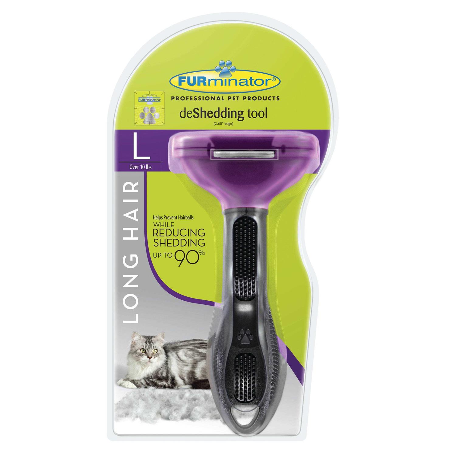 Furminator Large Long Hair Deshedding Tool for Cats - Healthber