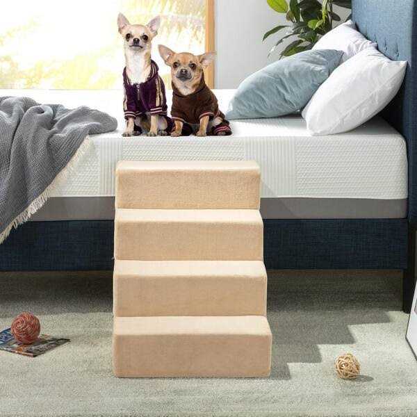 Zinus Foam 13”-24” Comfort Pet Stairs - Healthber