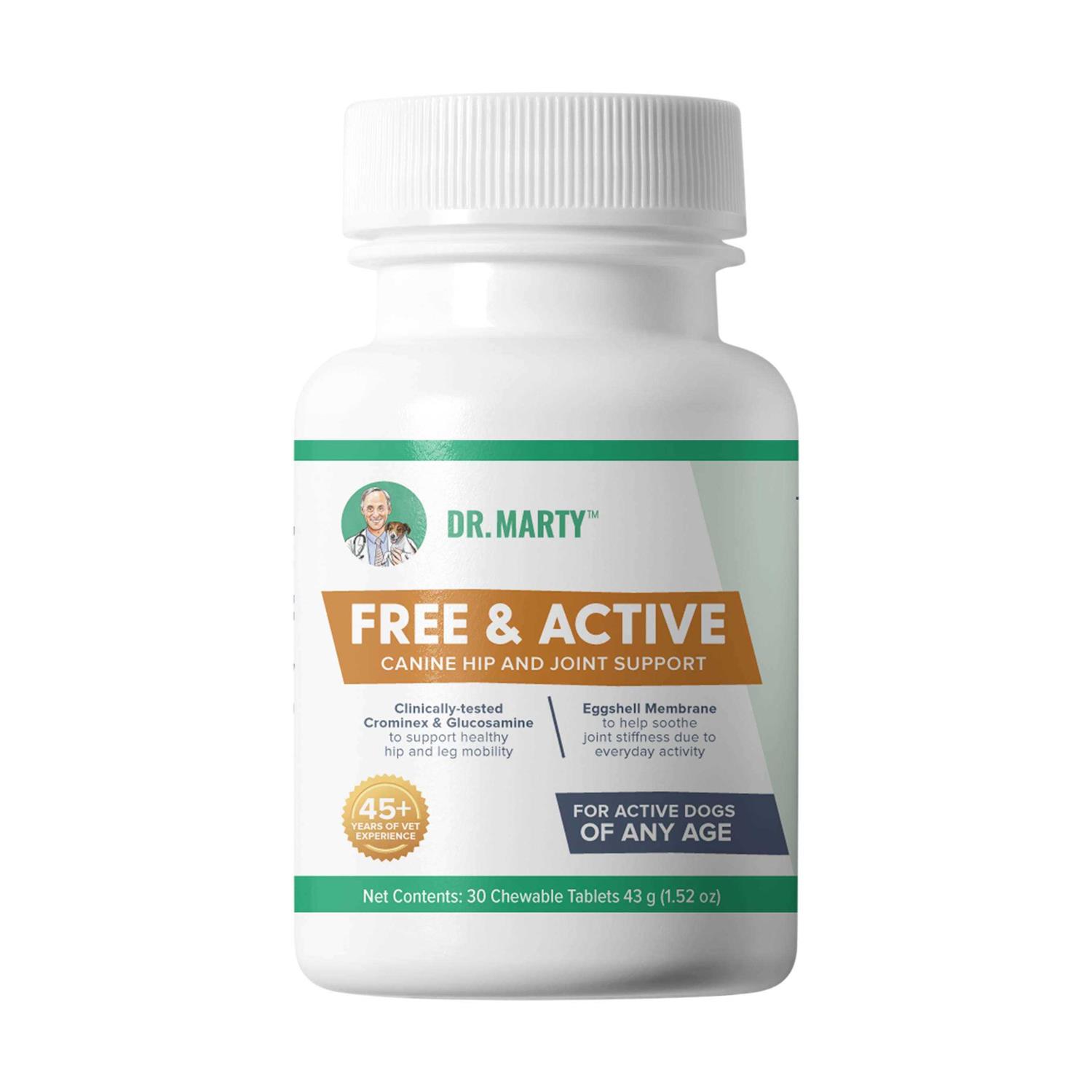 Dr. Marty Free & Active Dog Supplements - Healthber