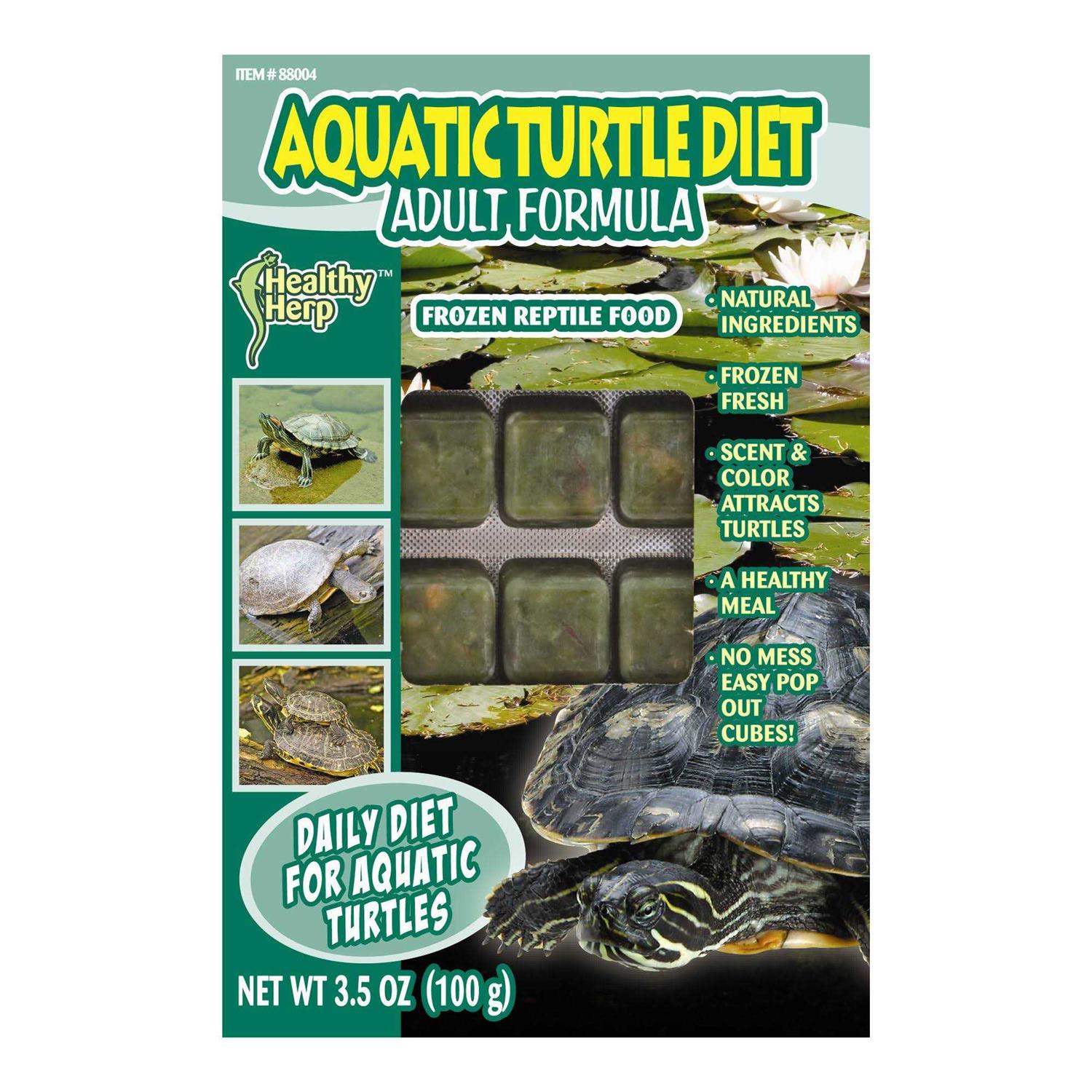 Healthy Herp Frozen Aquatic Turtle Diet Adult 3.5oz - Healthber