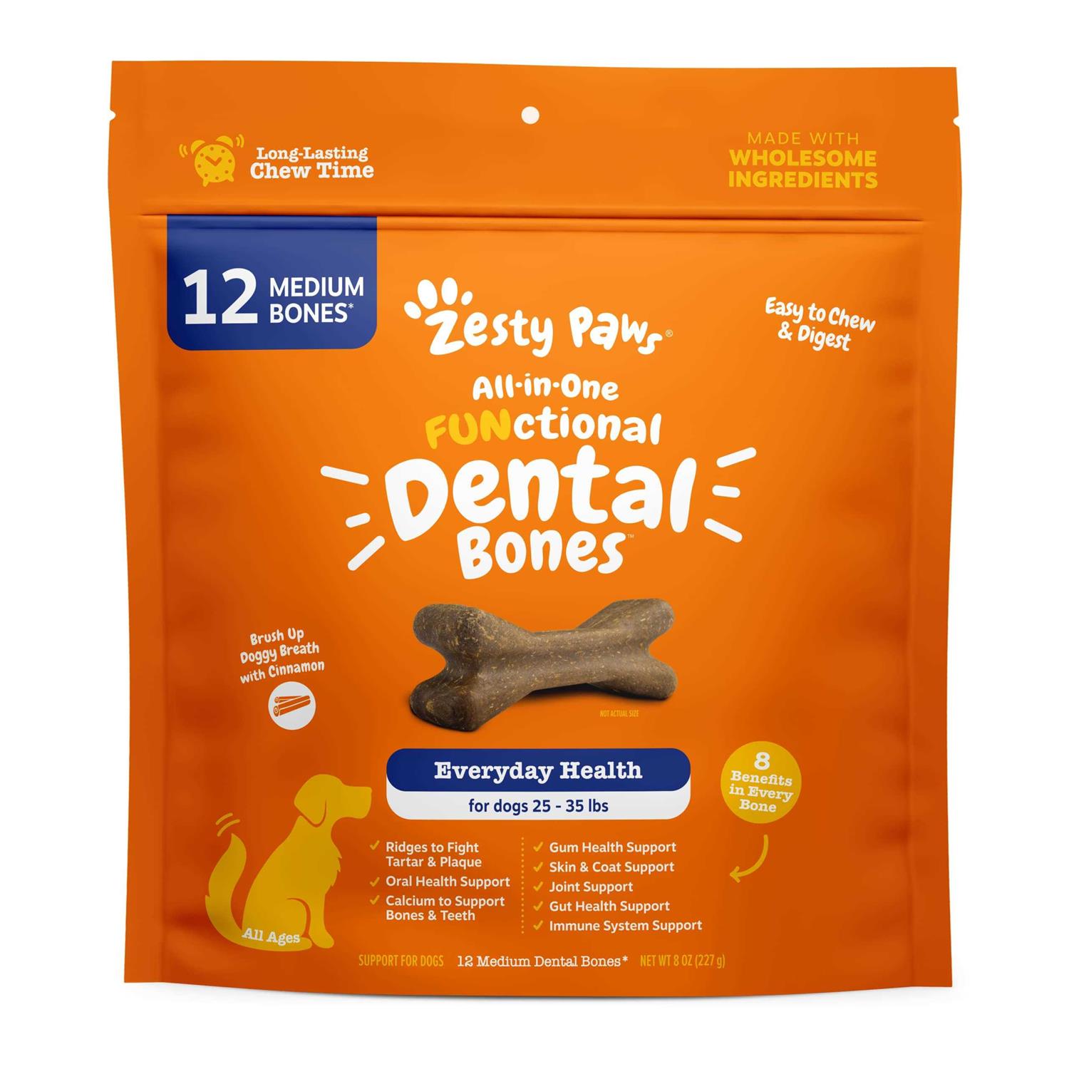 Zesty Paws All-in-One Functional Dental Bones for Dogs - Healthber