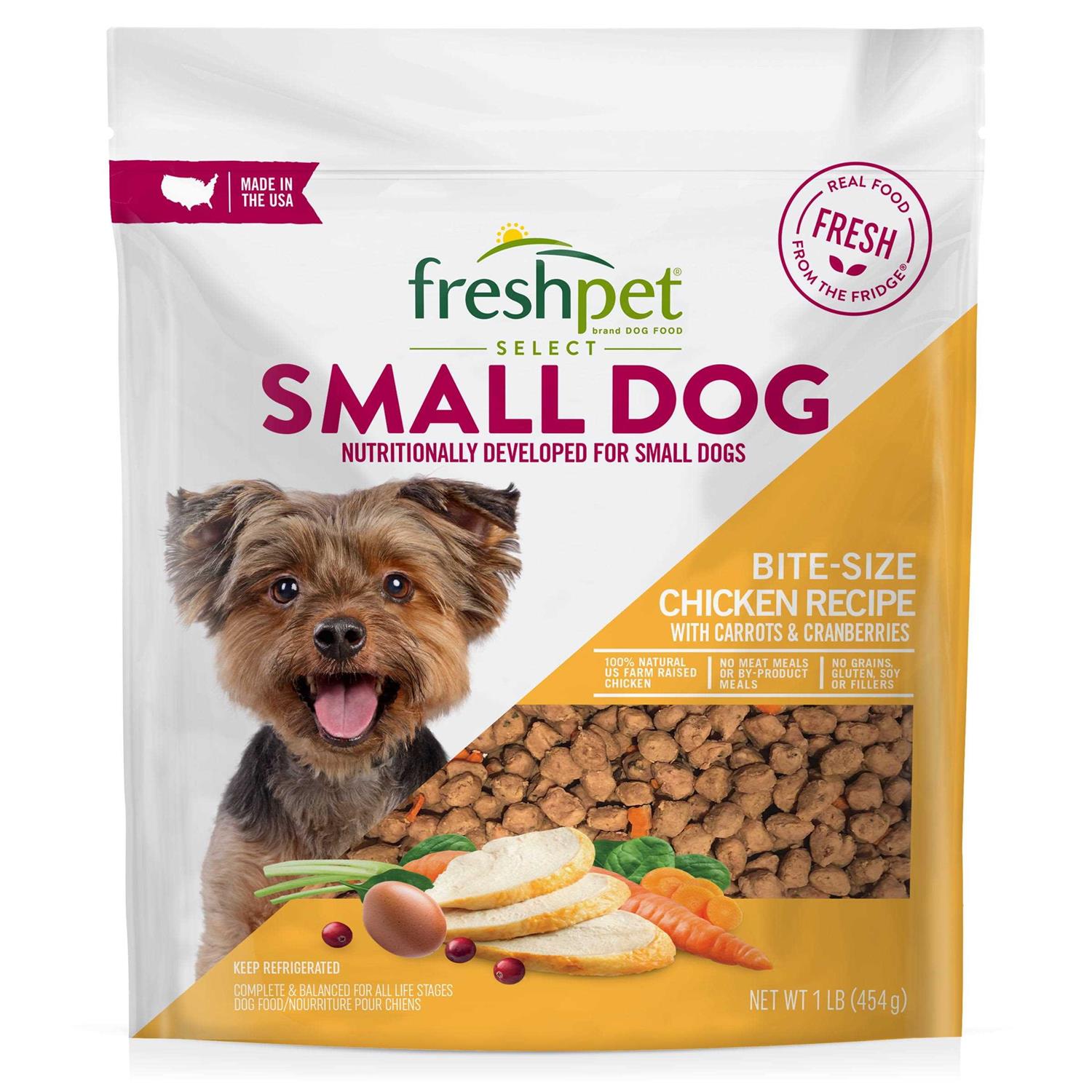 Freshpet Select Small Dog Bite Sized Chicken Recipe Dog Food - Healthber