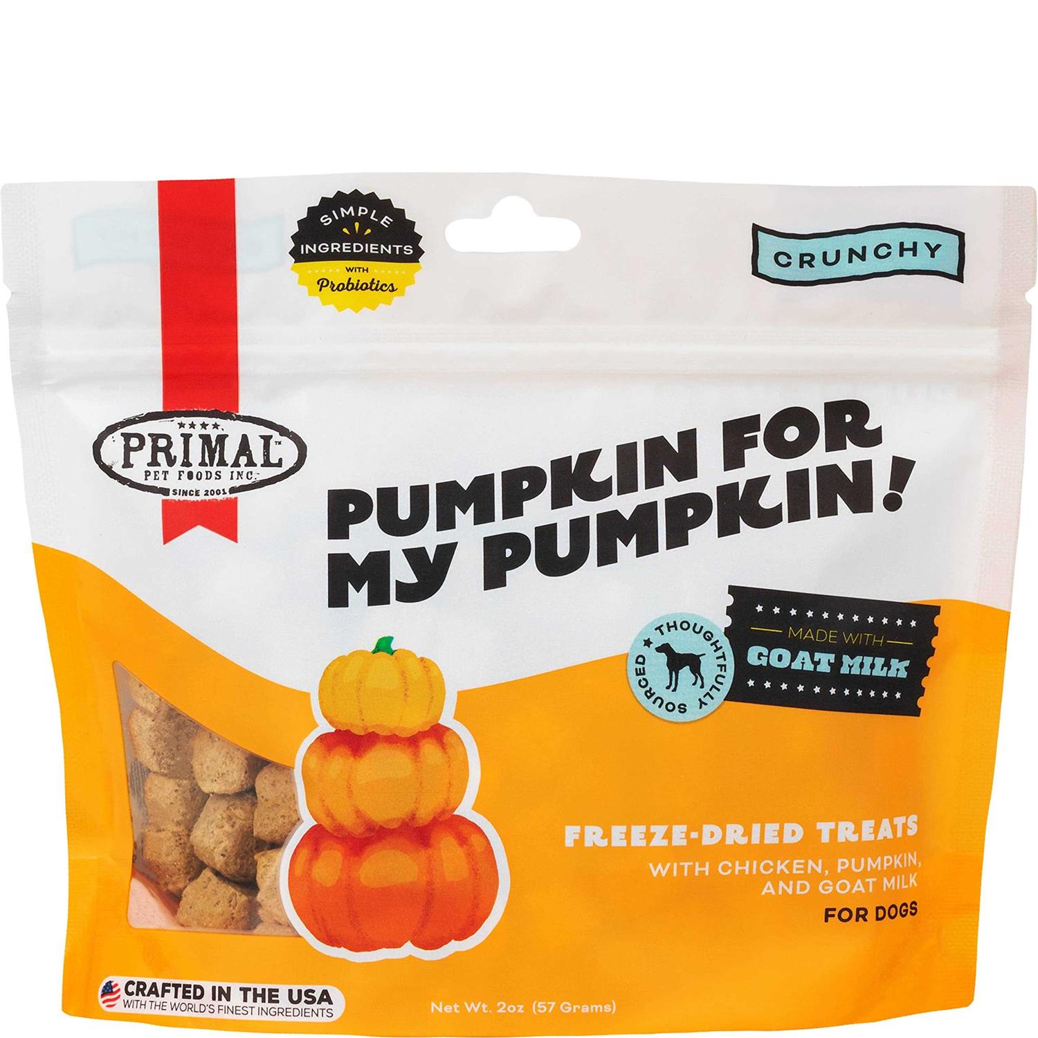 Primal Pumpkin for My Pumpkin Chicken with Goat Milk Freeze-Dried Dog Treats - Healthber