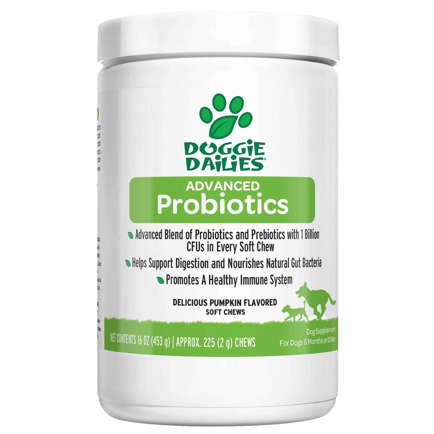 Doggie Dailies Probiotics for Dogs Advanced Dog Probiotics with Prebiotics - Healthber
