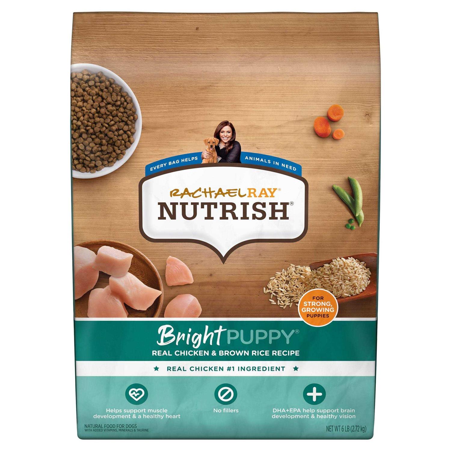 Rachael Ray Nutrish Bright Puppy Dry Dog Food Real Chicken & Brown Rice Recipe - Healthber
