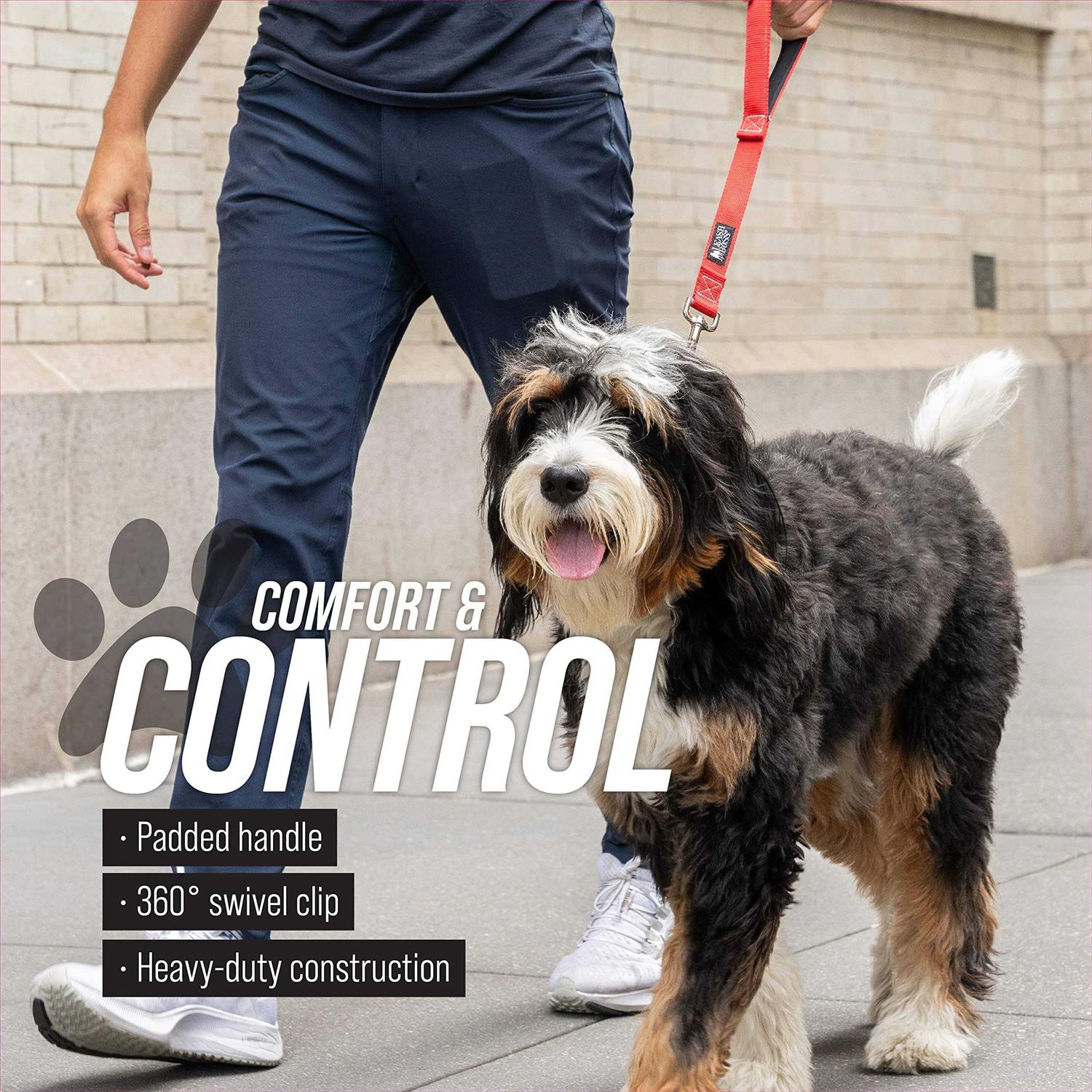 Leashboss Padded Handle Short Dog Leash - Healthber