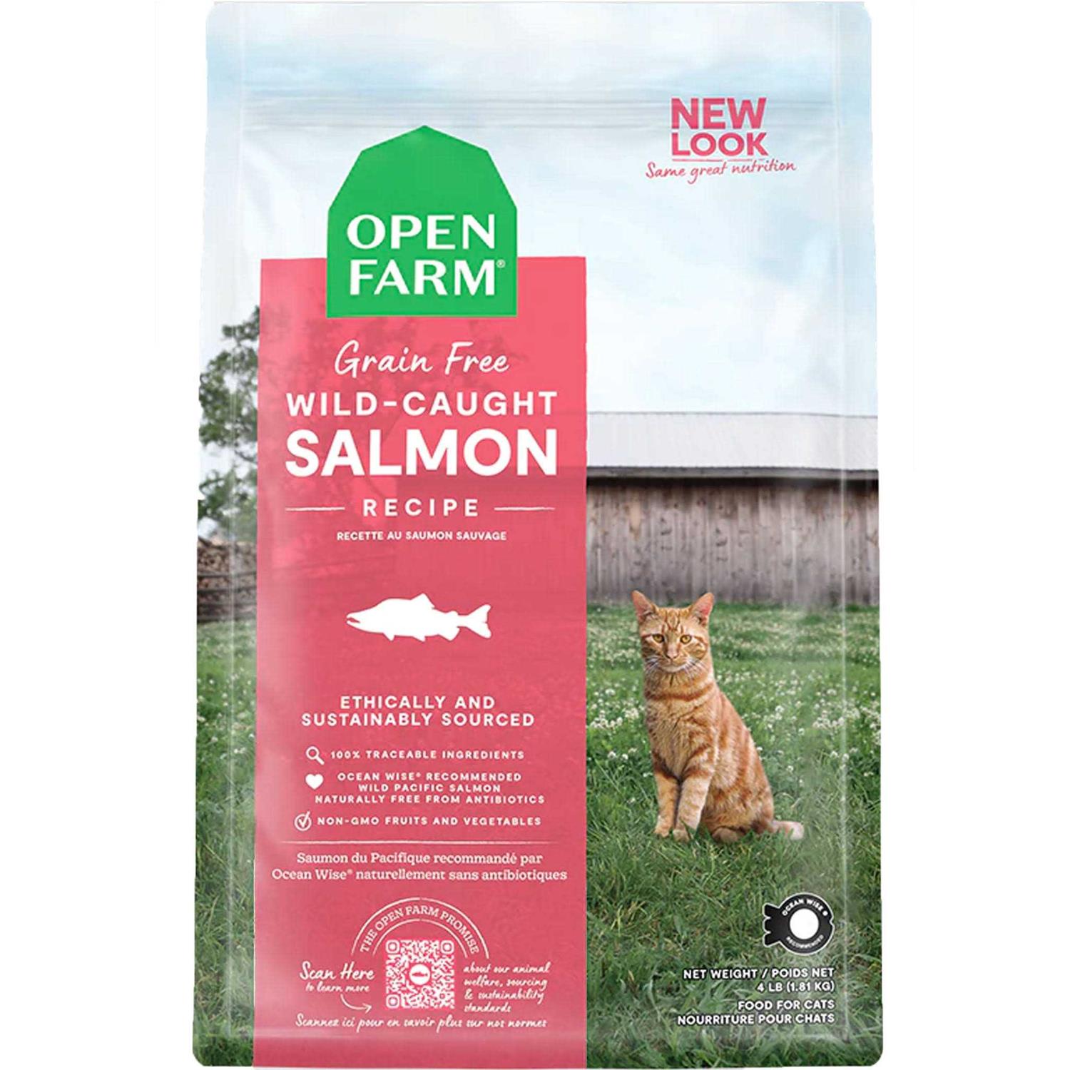 Open Farm Wild-Caught Salmon Grain-Free Dry Cat Food - Healthber