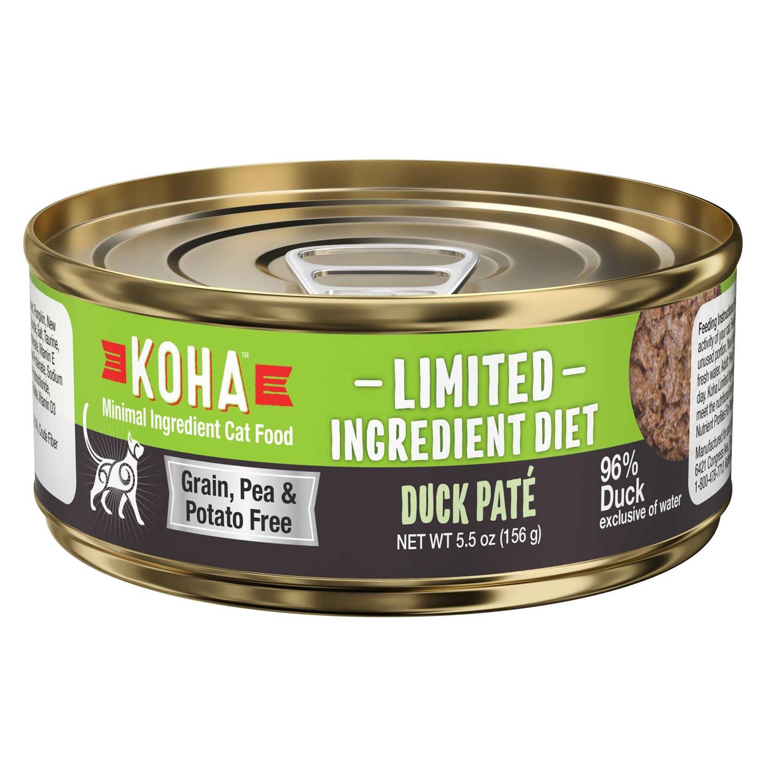Koha Limited Ingredient Diet Duck Pate for Cats Single Meat Wet Cat Food for Sensitive Stomachs - Healthber