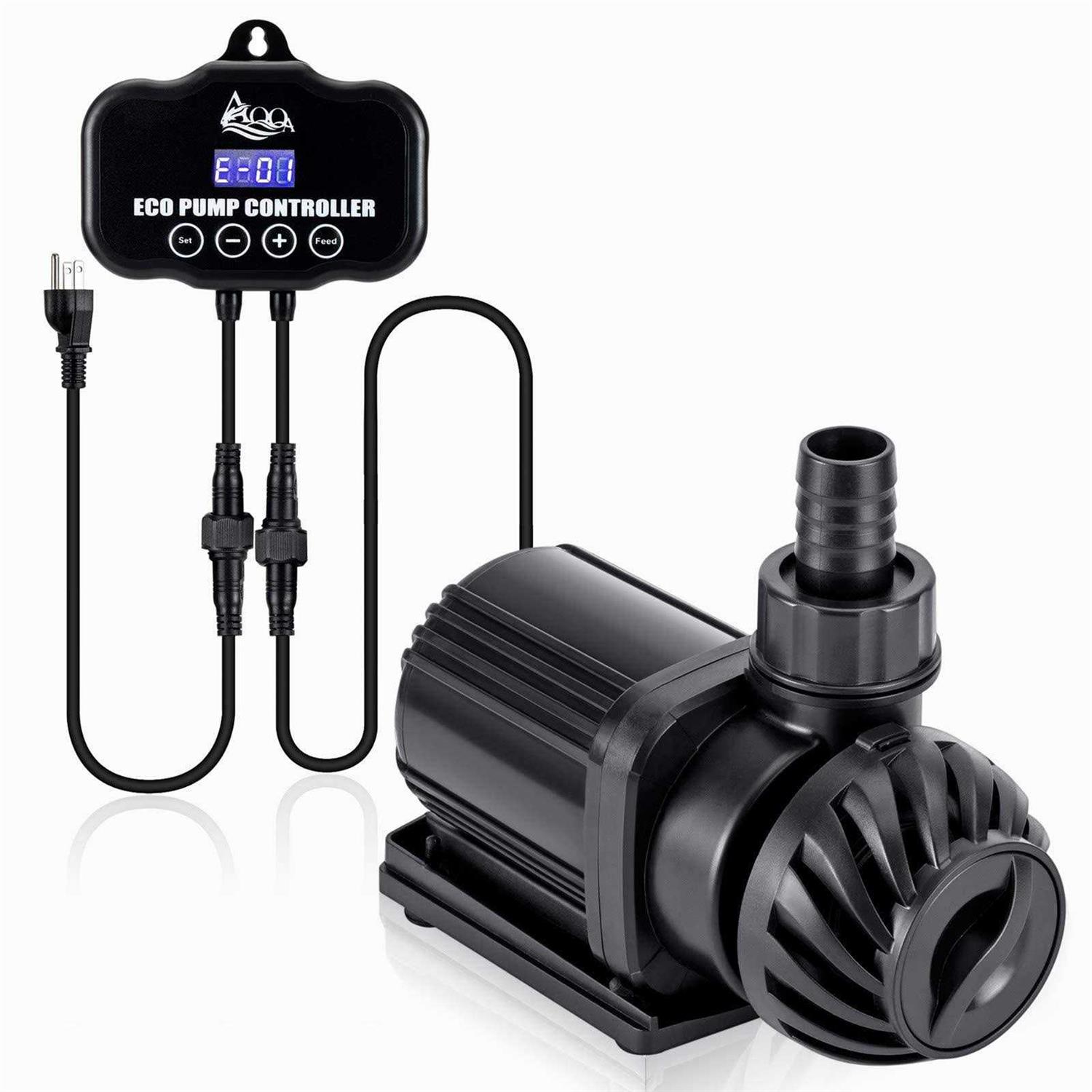 AQQA 800-3200GPH Controllable Water Pump,Circulation Make Wave/Feed Mode/20 Options Flow Adjustable Multifunction Submersible or External Powerful - Healthber