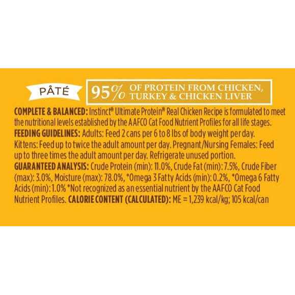 Instinct Ultimate Protein Grain Free Real Chicken Recipe Natural Wet Canned Cat Food - Healthber
