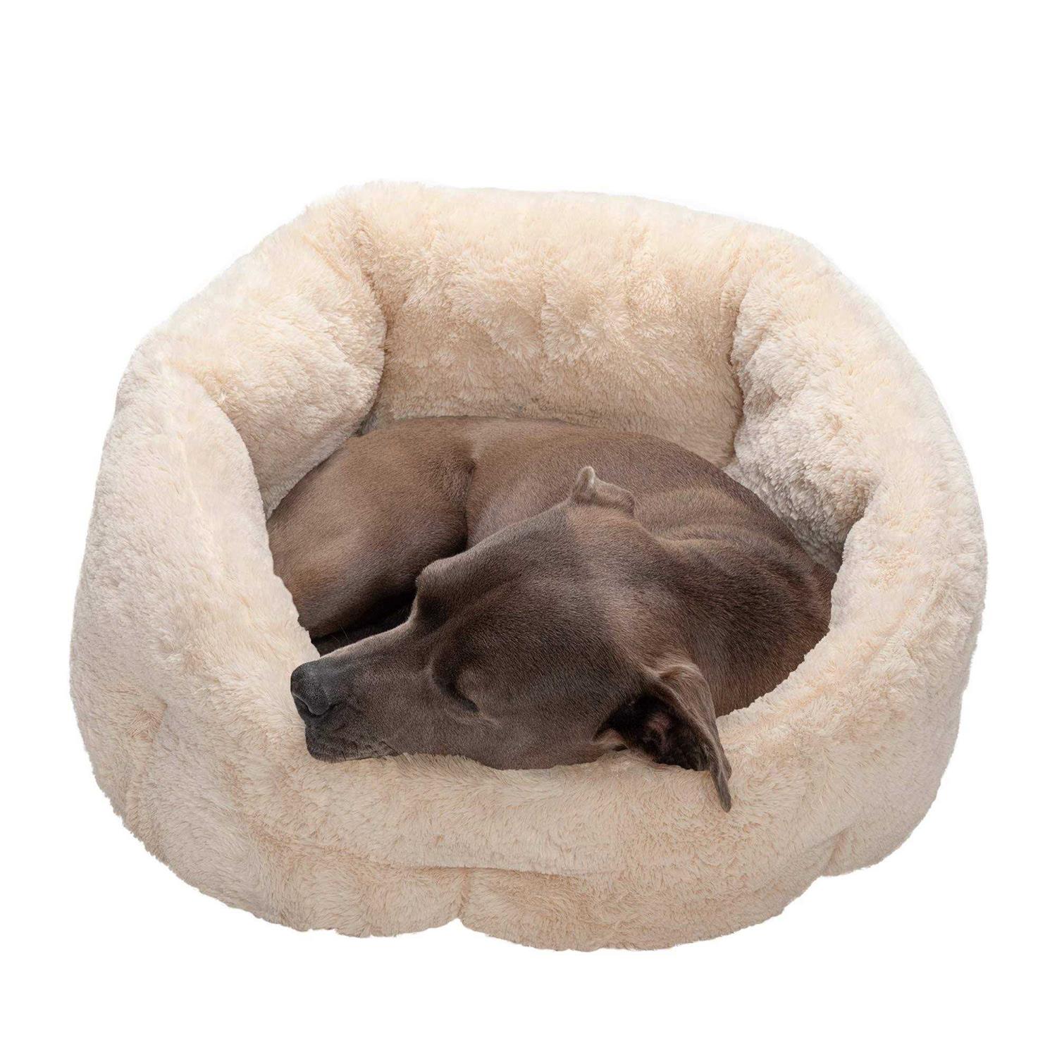 FurHaven Luxury Fur Warming Hi-Lo Cuddler Bed - Healthber