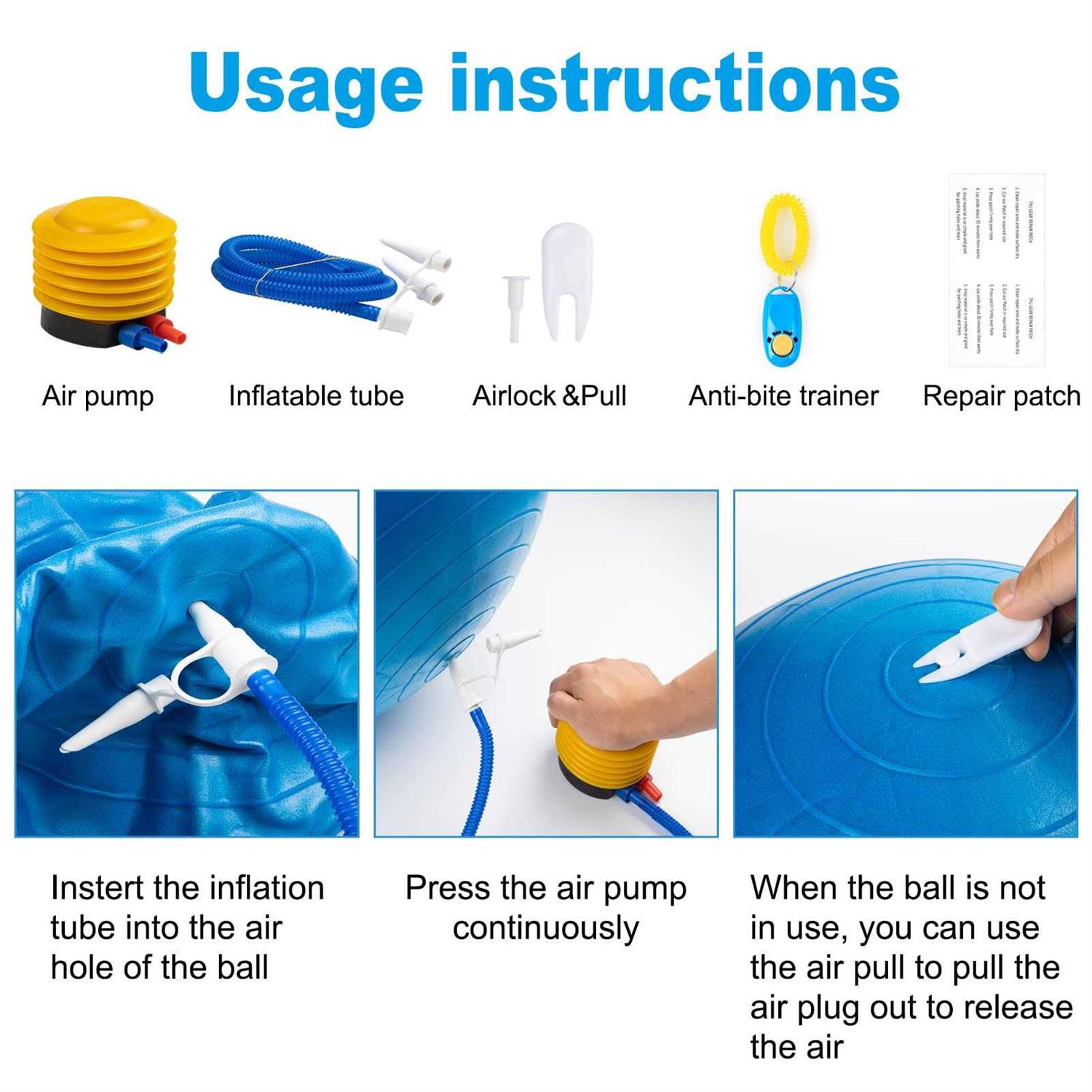 capuca Large Horse Balls for Play 30 Inch Anti-Burst Mega Herding Ball Giant Horse for Dogs Goats Horses to Play with Pump - Healthber