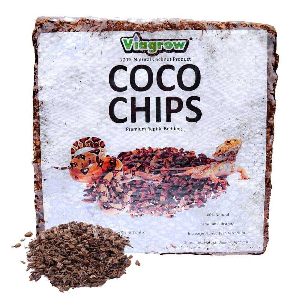 Viagrow Coco Coir 72 Qt. / 68 L / 18 gal. Premium Coconut Reptile Substrate Coco Chips - Healthber