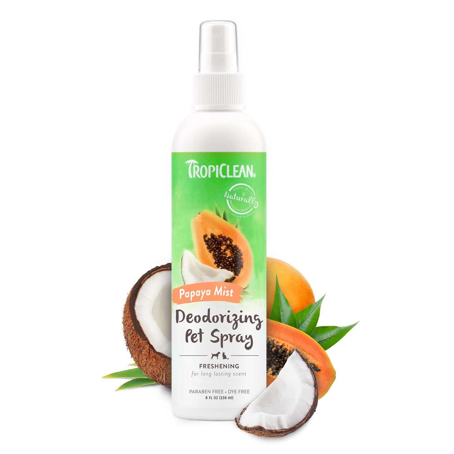 Tropiclean Papaya Mist Deodorizing Pet Spray - Healthber