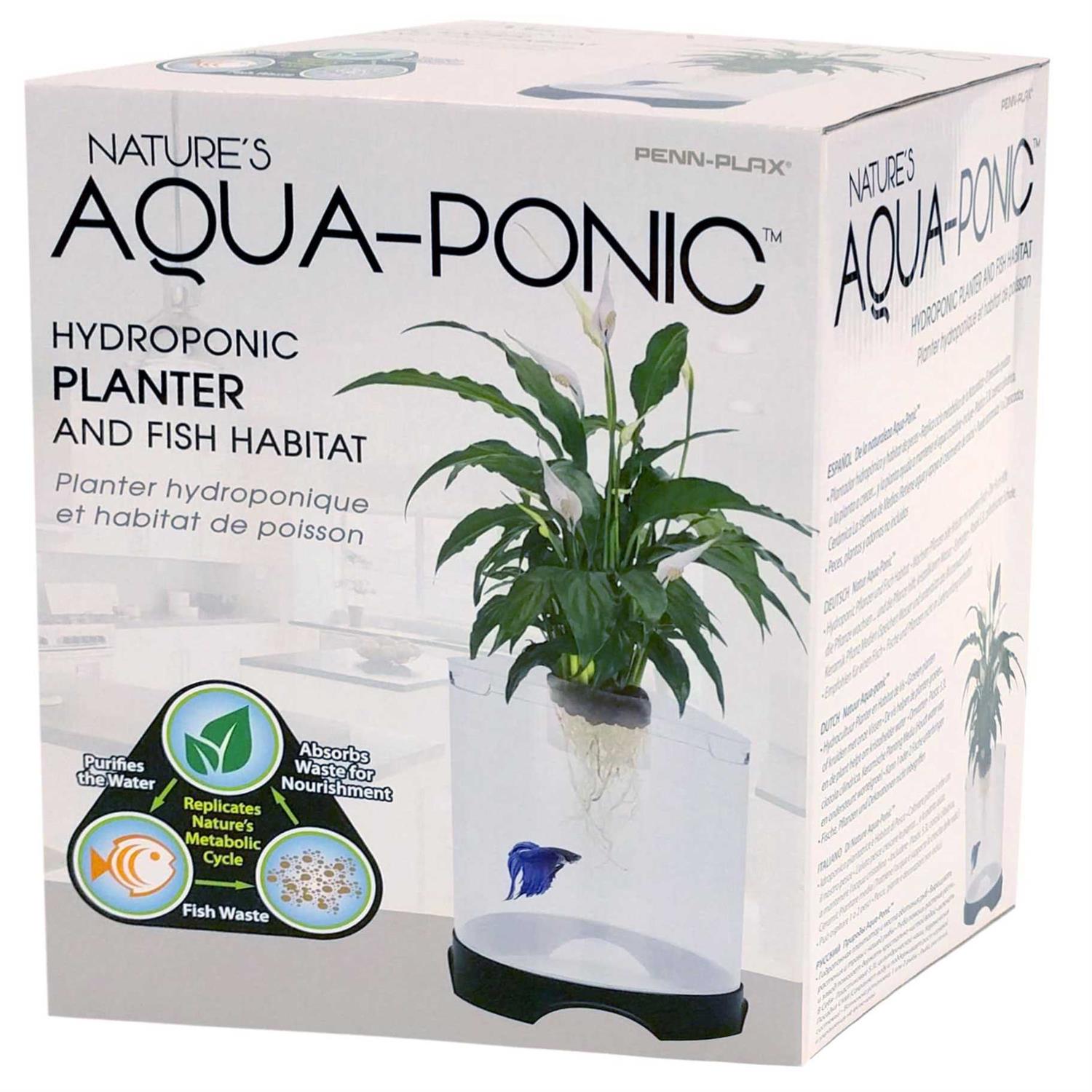 Penn-Plax Aquaponic Planter and Aquarium for Betta Fish - Healthber
