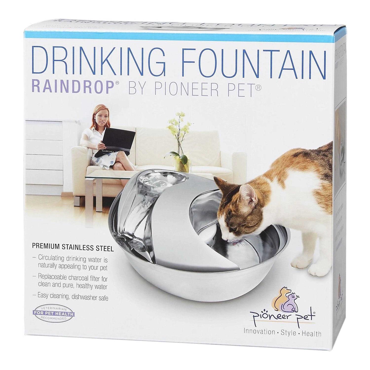 Pioneer Pet Raindrop Stainless Steel Fountain - Healthber