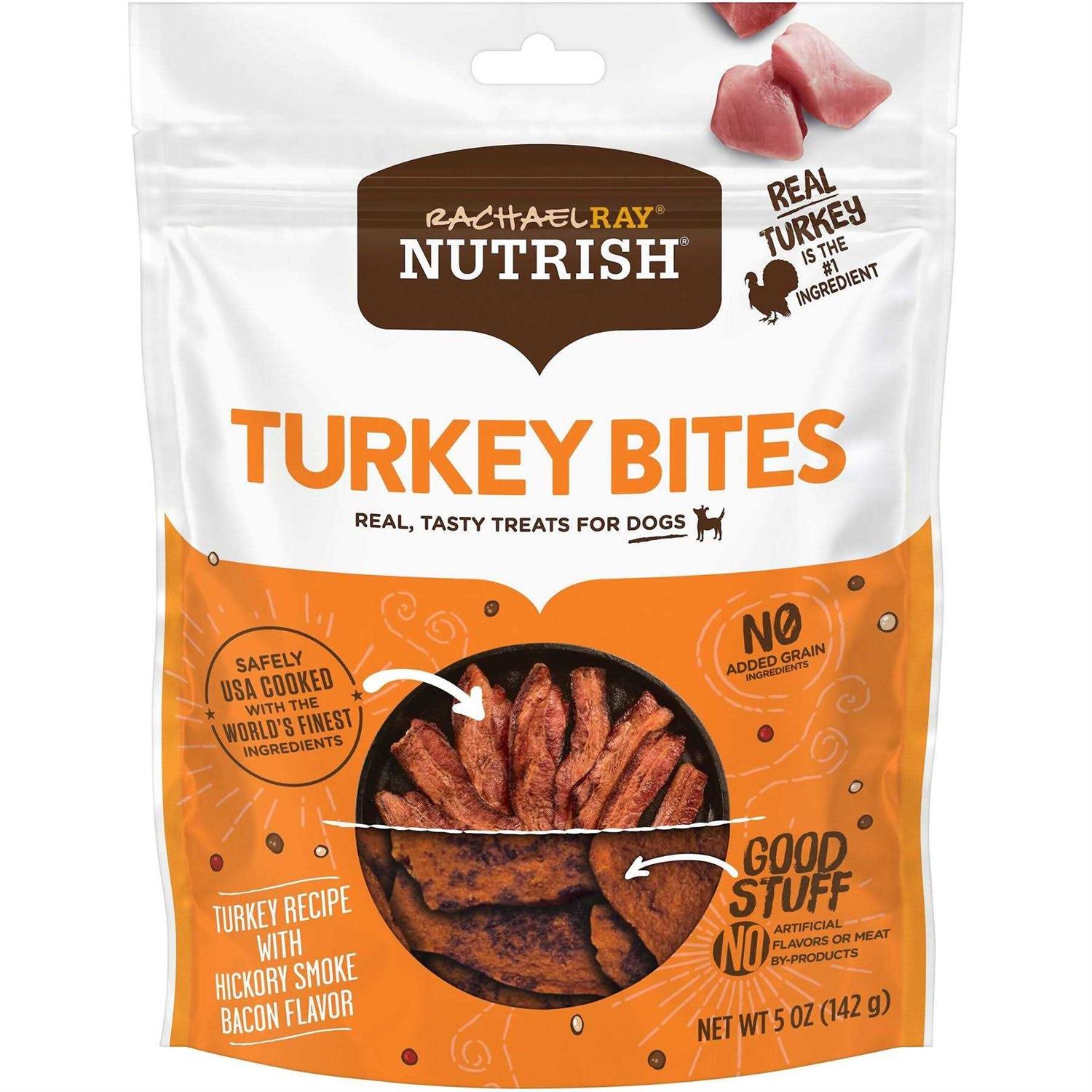 Rachael Ray Nutrish Turkey Bites Turkey Recipe With Hickory Smoke Bacon Flavor Dog Treats - Healthber
