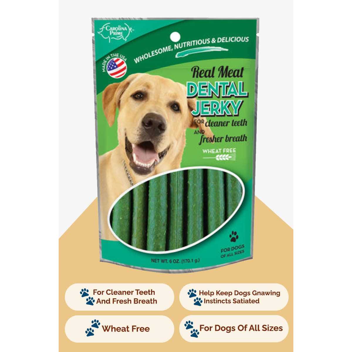 Carolina Prime Pet Dental Jerky Dog Treats - Healthber