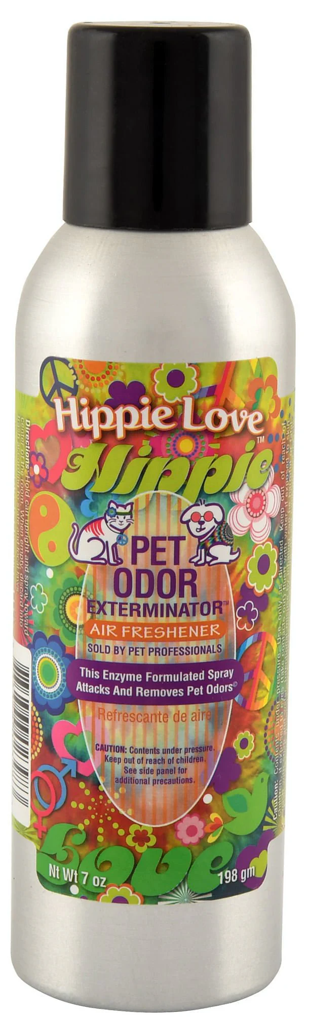 Pet Odor Exterminator Air Freshener Spray, Hippie Love, 7 oz - Healthber