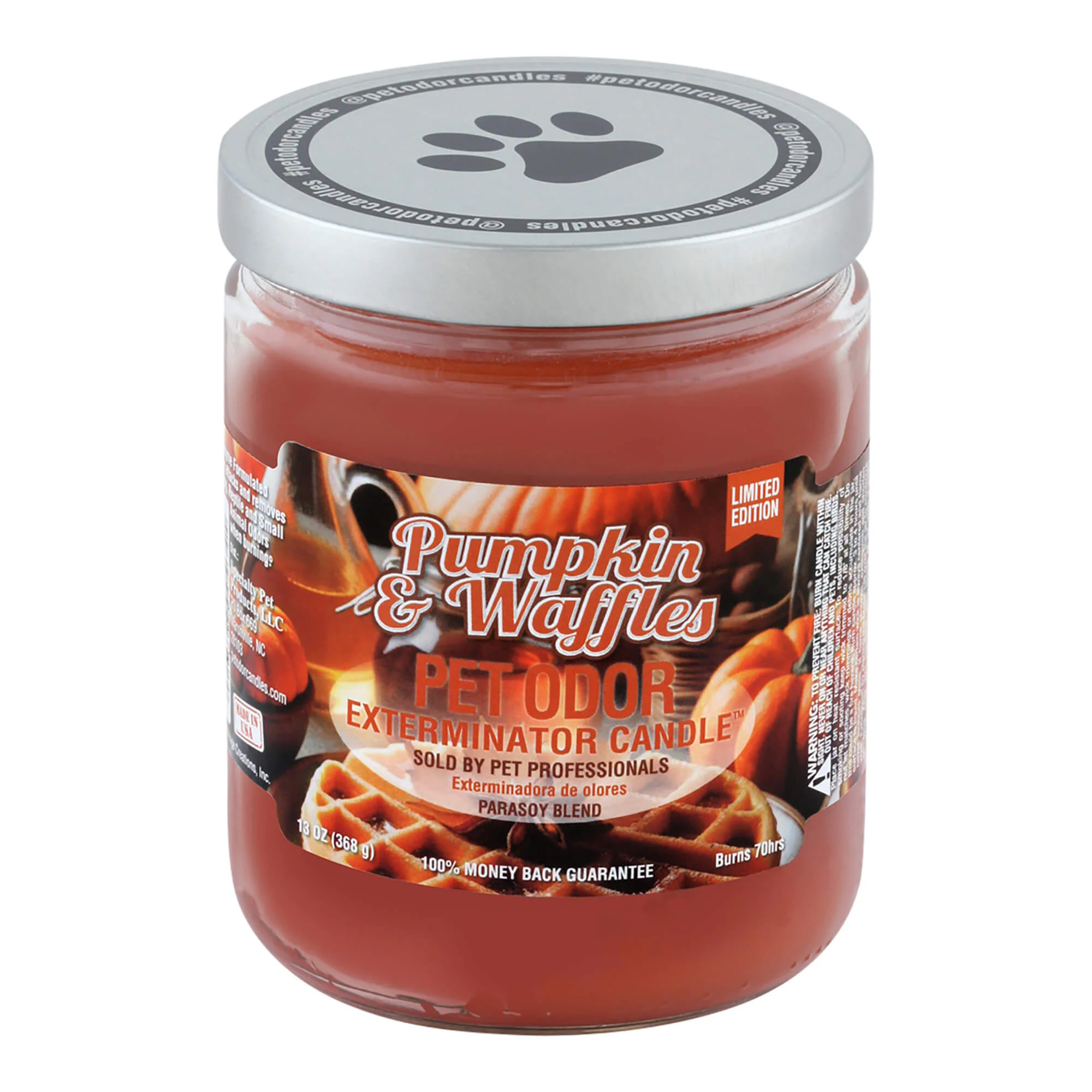 Pet Odor Exterminator Candle, Pumpkin?& Waffles, 13 oz - Healthber