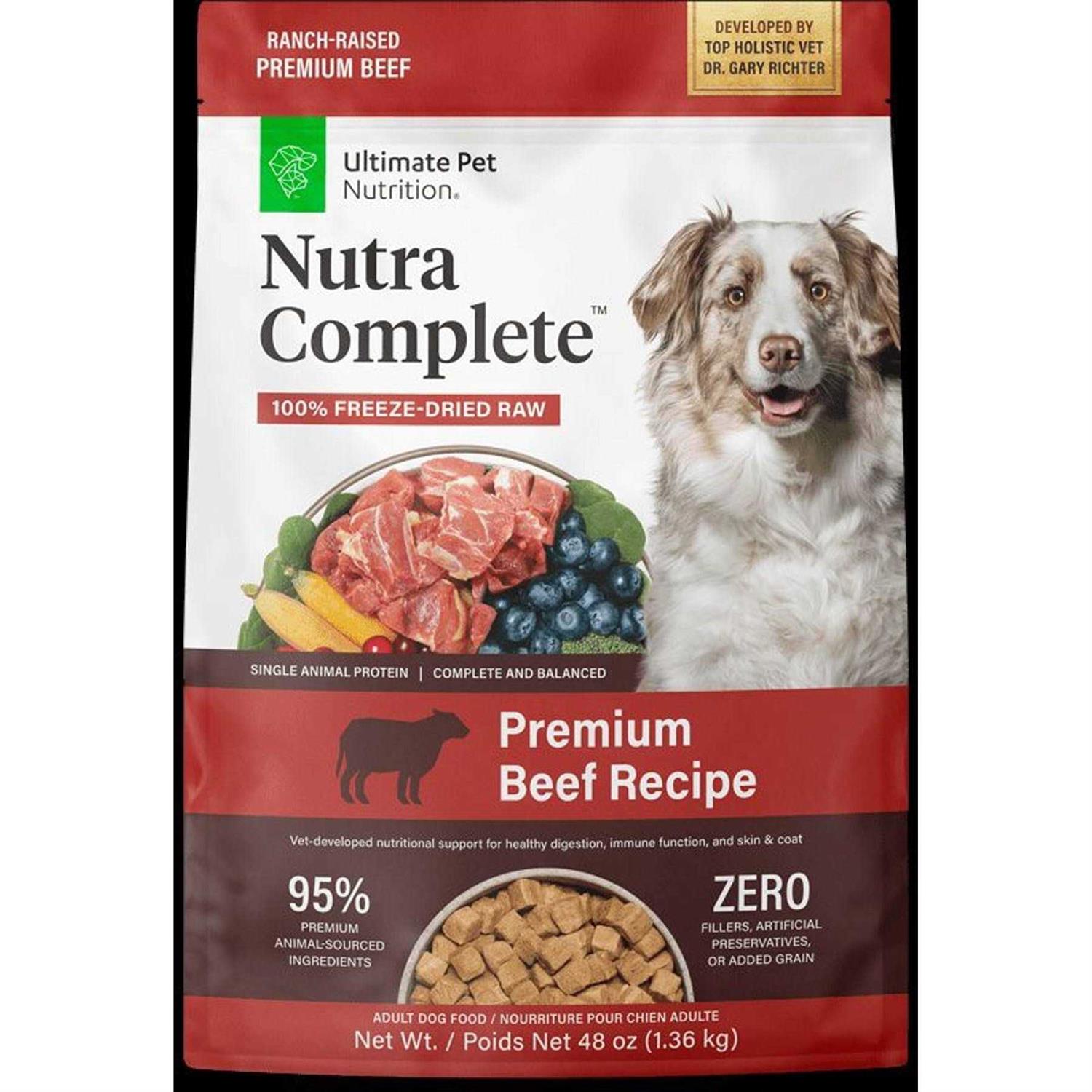 Ultimate Pet Nutrition Freeze Dried Nutra Complete Beef Dog Food - Healthber