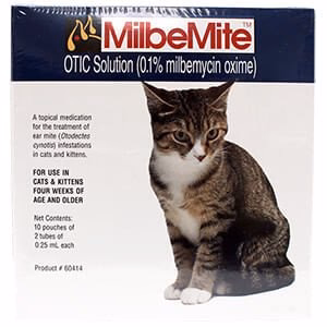 Rx MilbeMite 0.1% Otic Solution, 20 Tubes - Healthber