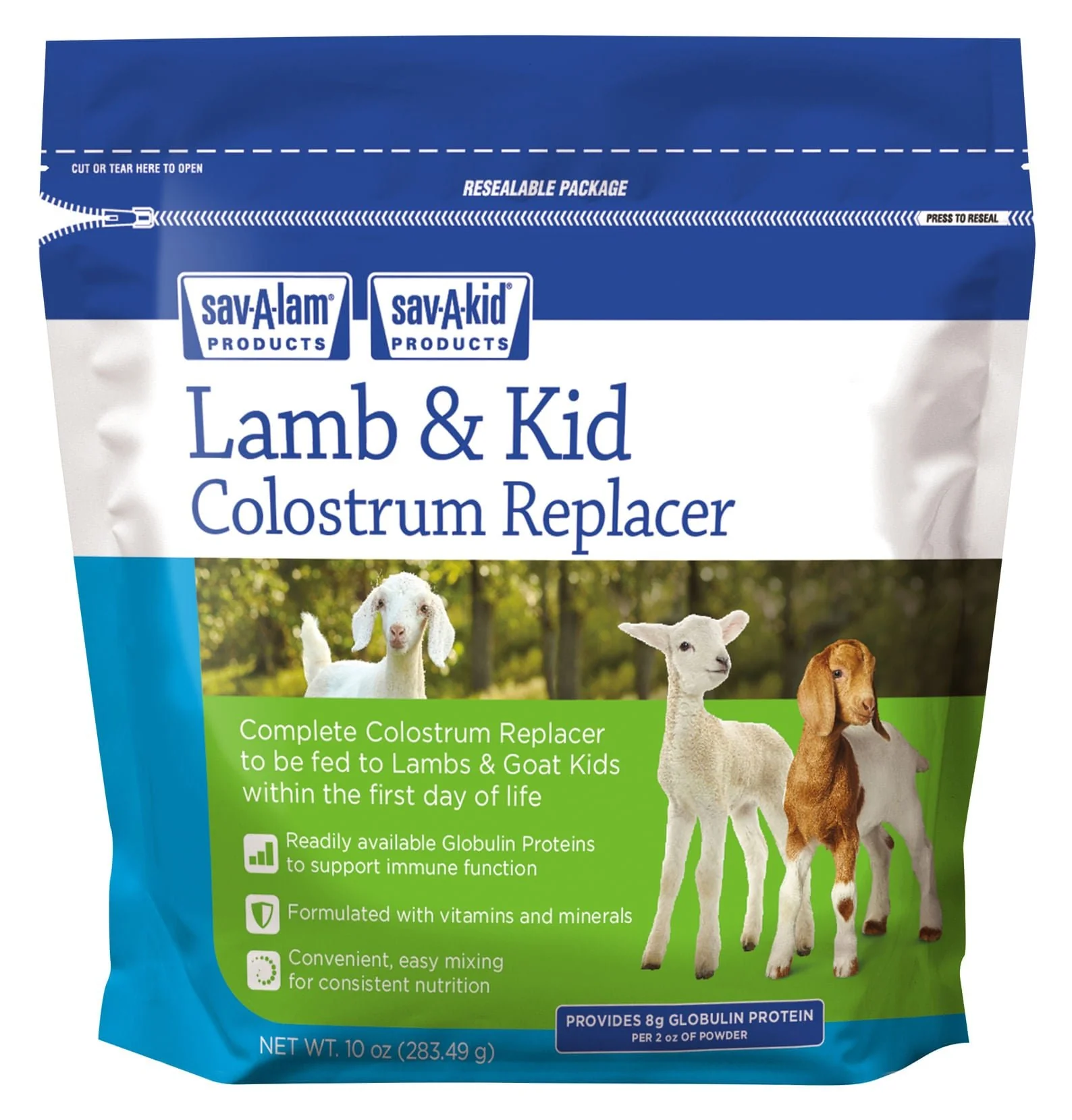Sav-A-Lam & Kid Colostrum Replacer, 10 oz - Healthber