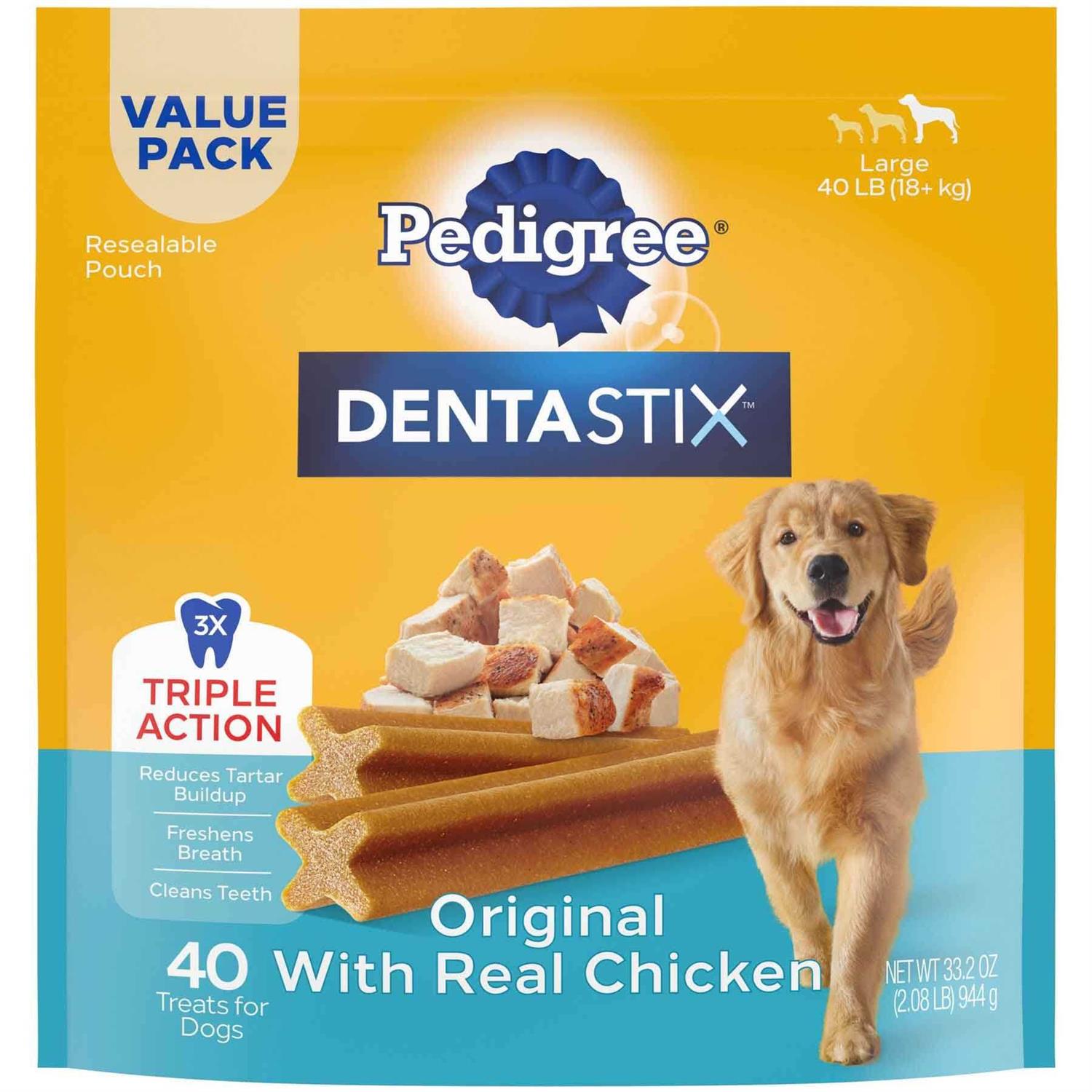 Pedigree Dentastix Large Original Dental Dog Treats - Healthber