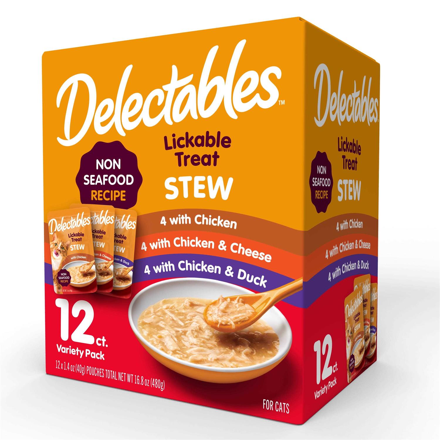 Delectables Stew Non Seafood Lickable Cat Treats Variety Pack - Healthber
