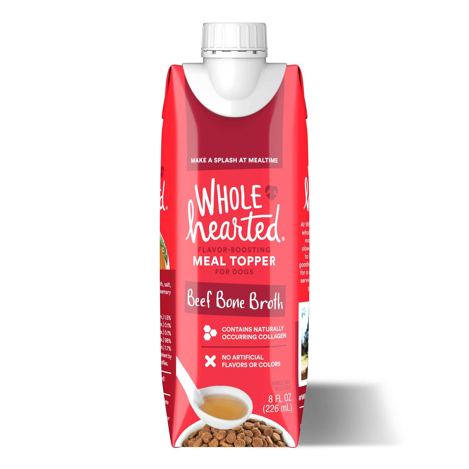 WholeHearted Beef Bone Broth Dog Meal Topper - Healthber