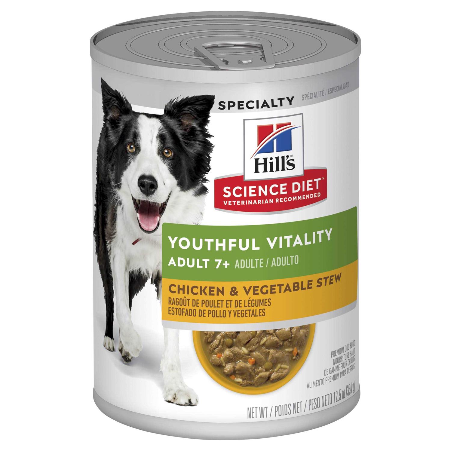 Hill’s Science Diet Adult 7+ Vitality Chicken & Vegetable Stew Canned Dog Food - Healthber