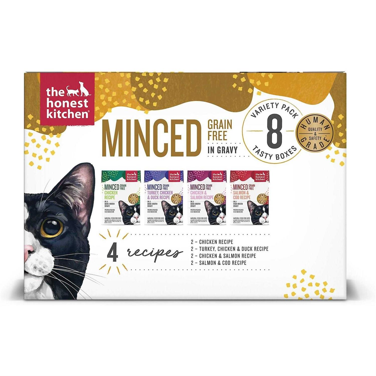 The Honest Kitchen Grain Free Minced in Gravy Wet Cat Food Variety Pack - Healthber