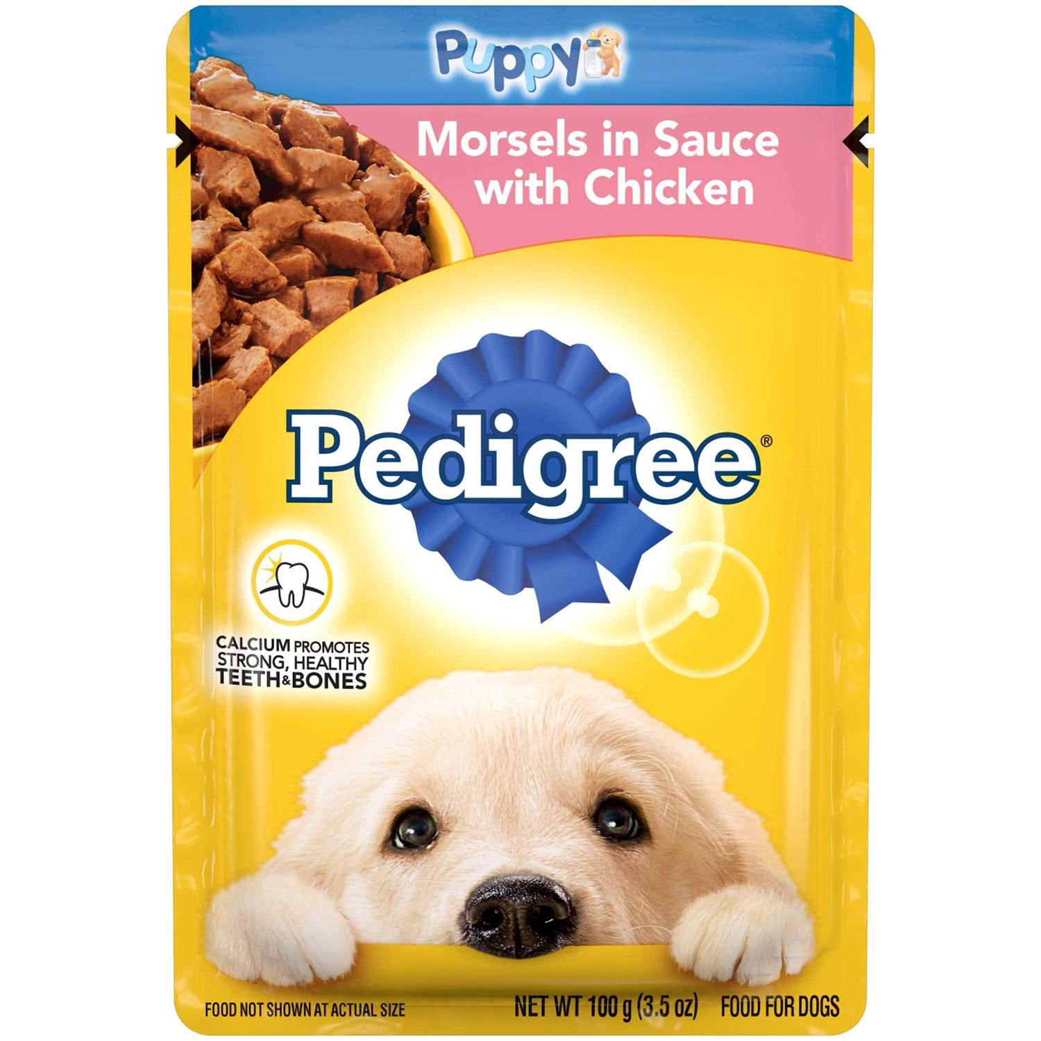 Pedigree Puppy Morsels in Sauce Chicken Wet Dog Food - Healthber