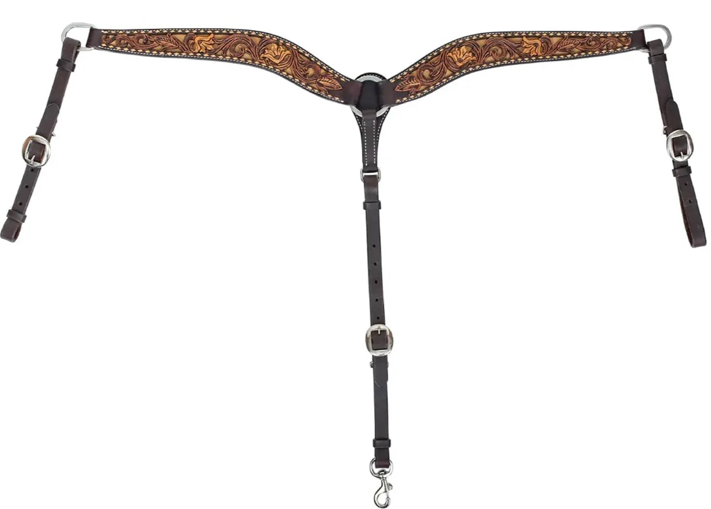 Circle Y Dusty Floral Breast Collar, Full - Healthber