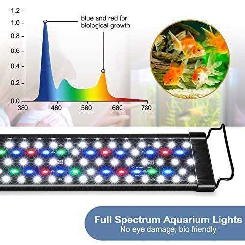 Gamalta Aquarium Light, 14W 24/7 Natural Mode Sunrise/Daylight/Moonlight Mode and Custom Mode with Expandable Bracket, Adjustable Timer and 7 - Healthber