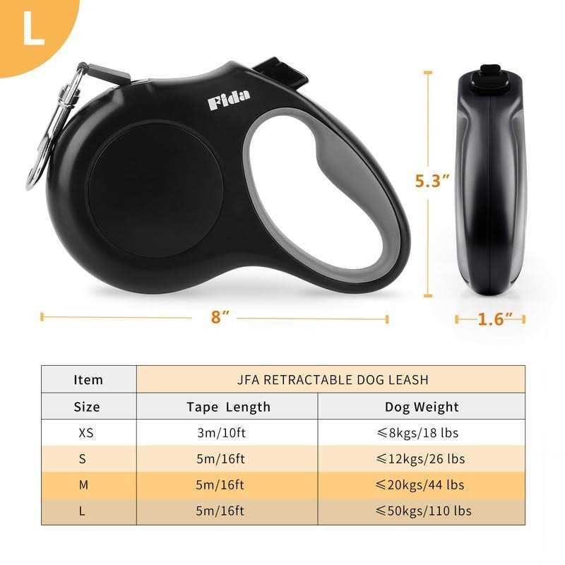 Fida Retractable Dog Leash 16 ft Dog Walking Leash for Small Dogs up - Healthber
