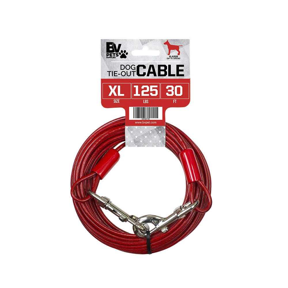 BV Pet Tie Out Cable for Dogs Up to 125 Pounds - Healthber
