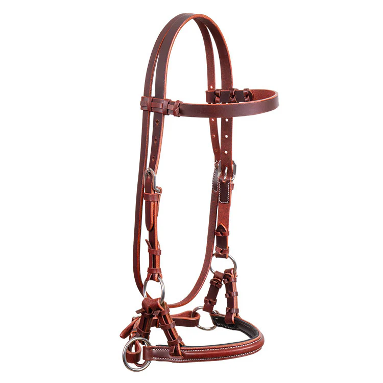 Latigo Padded Leather Sidepull - Healthber