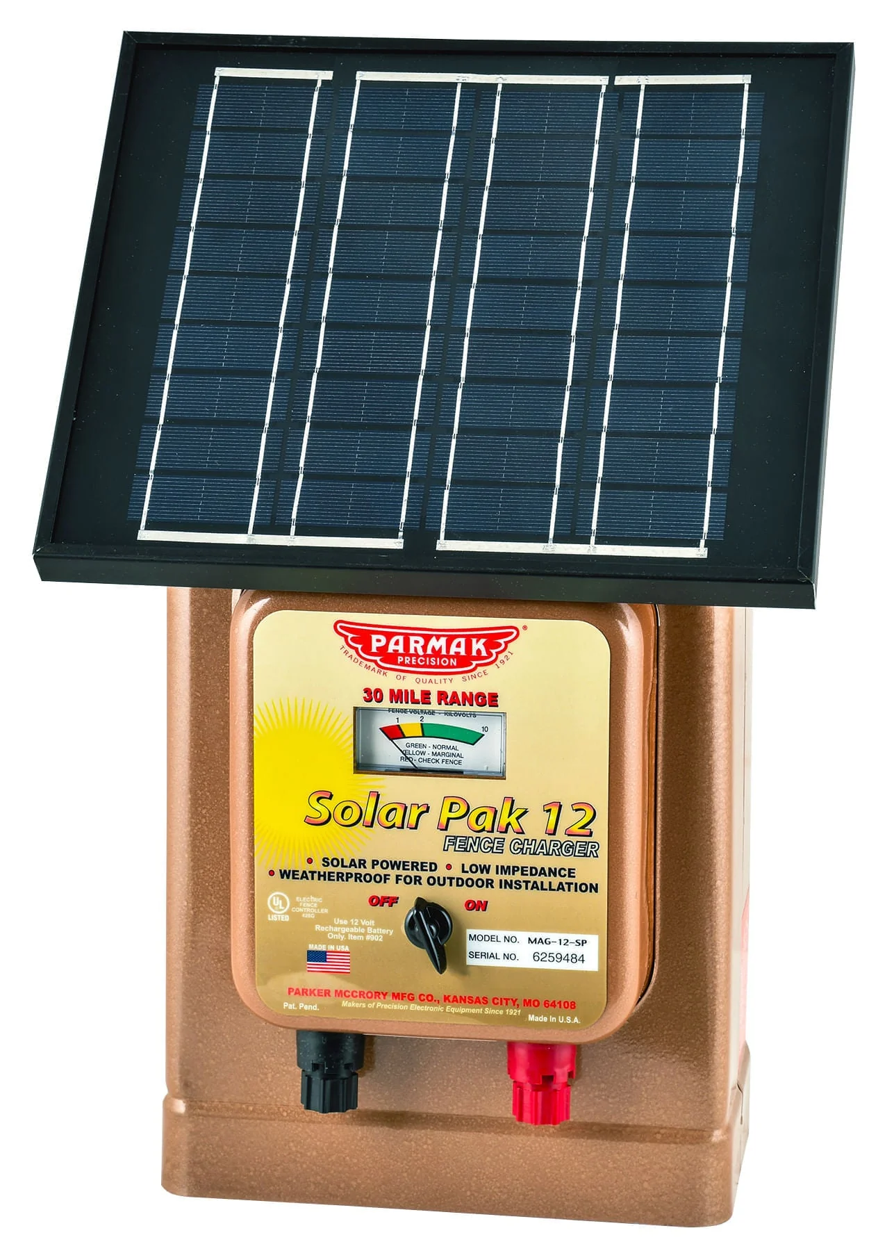 Parmak Solar-Pak 12 Fence Charger - Healthber