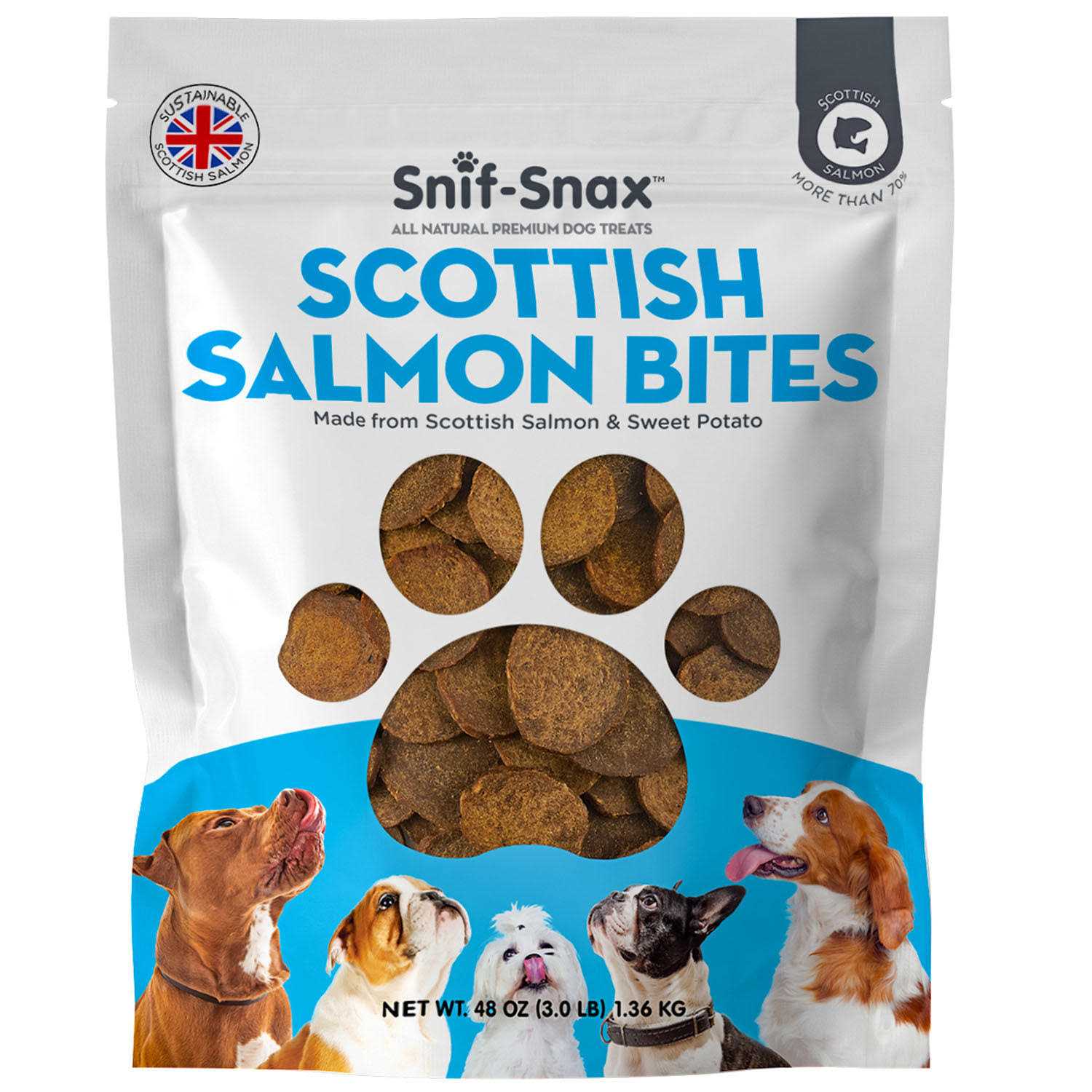 Snif-Snax Scottish Salmon Bites Dog Treats - Healthber