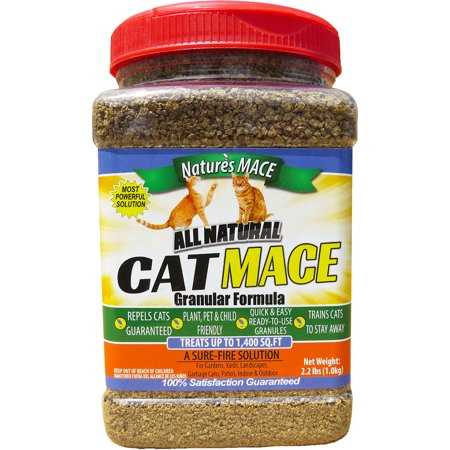 Nature’s MACE Granular Cat Repellent | 3 Sizes | Cat MACE Outdoor Cat Deterrent. Stops Cat Digging in Yard, Garden | Keeps Cats Away, 2.5 lb - Healthber
