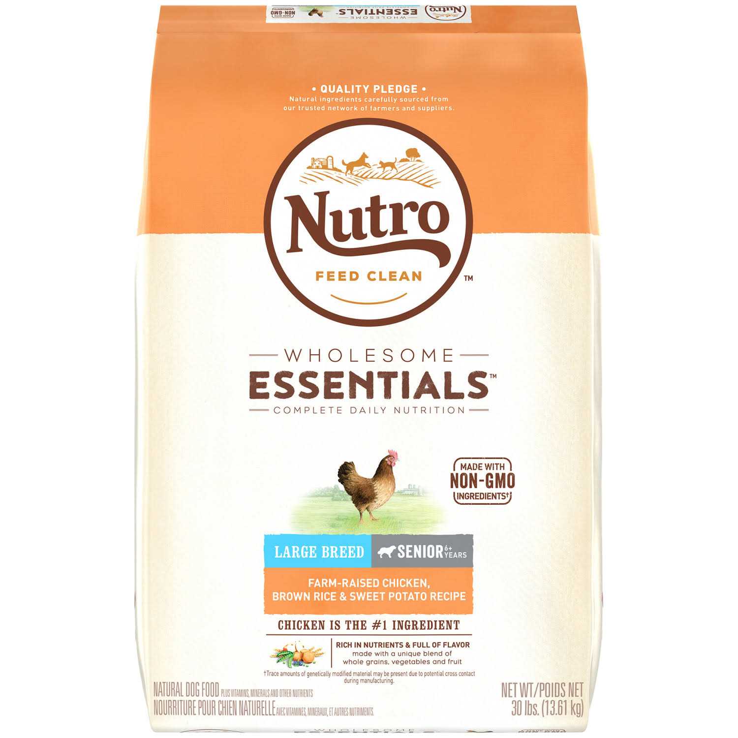 Nutro Natural Choice Chicken & Brown Rice Recipe Large Breed Senior Dry Dog Food - Healthber